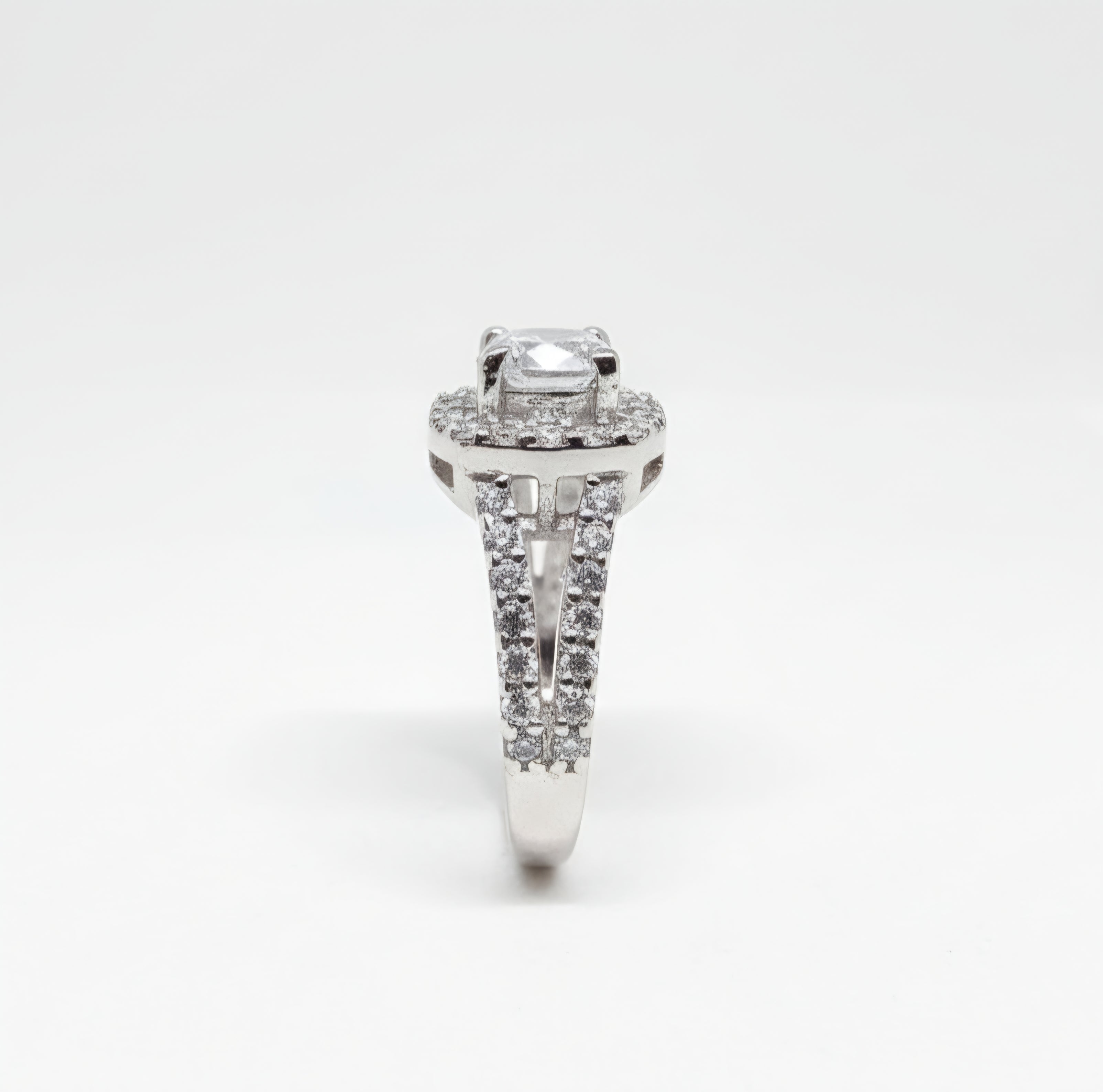 92.5% Pure Sterling Silver Adjustable Sapphire Engagement Ring