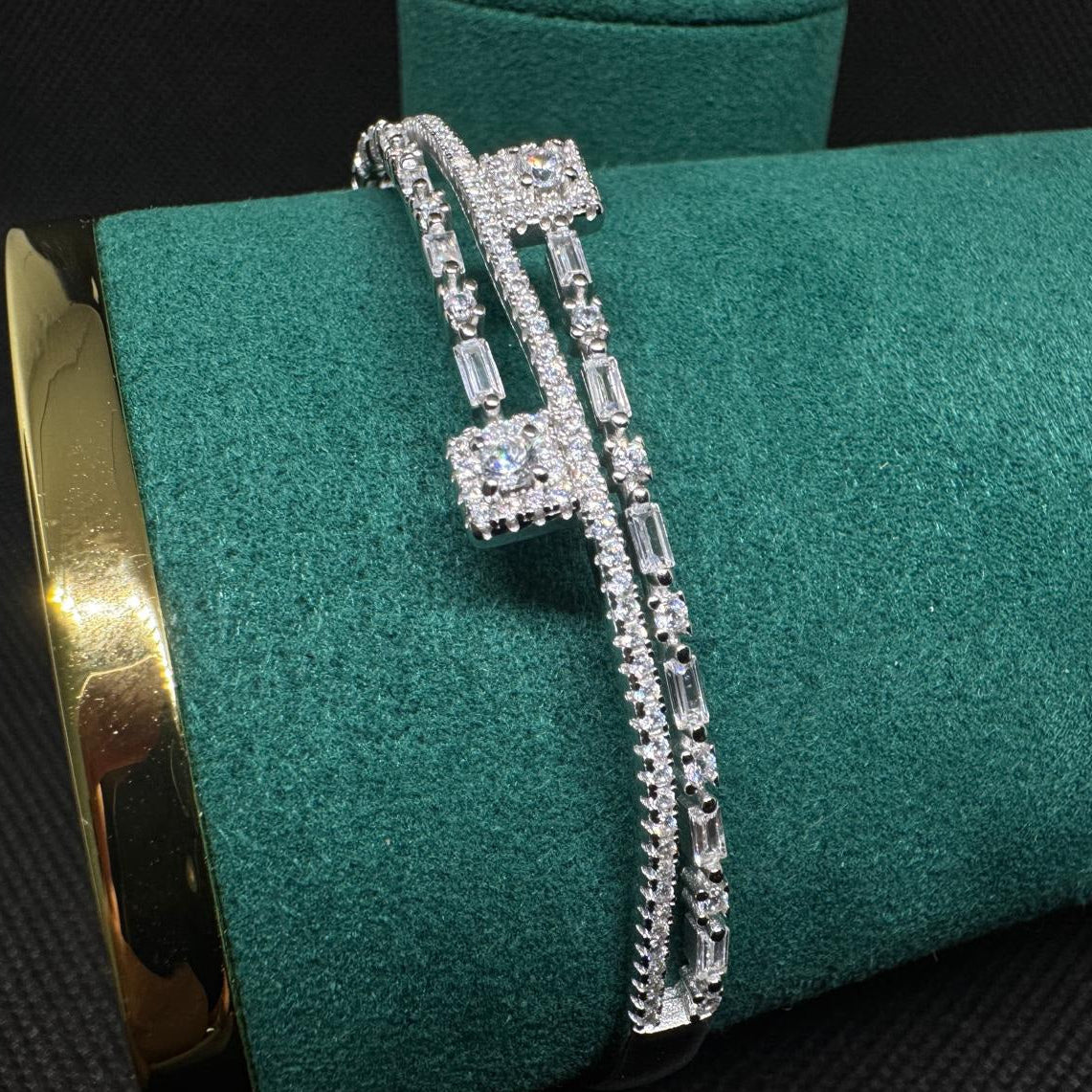 LUSO 92.5% Pure Sterling Silver Bracelet and Adjustable Ring Combo