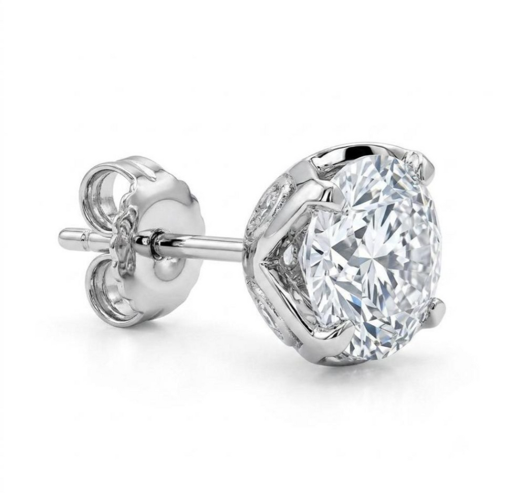 2ct Diamond Studs - 14K Solid White Gold