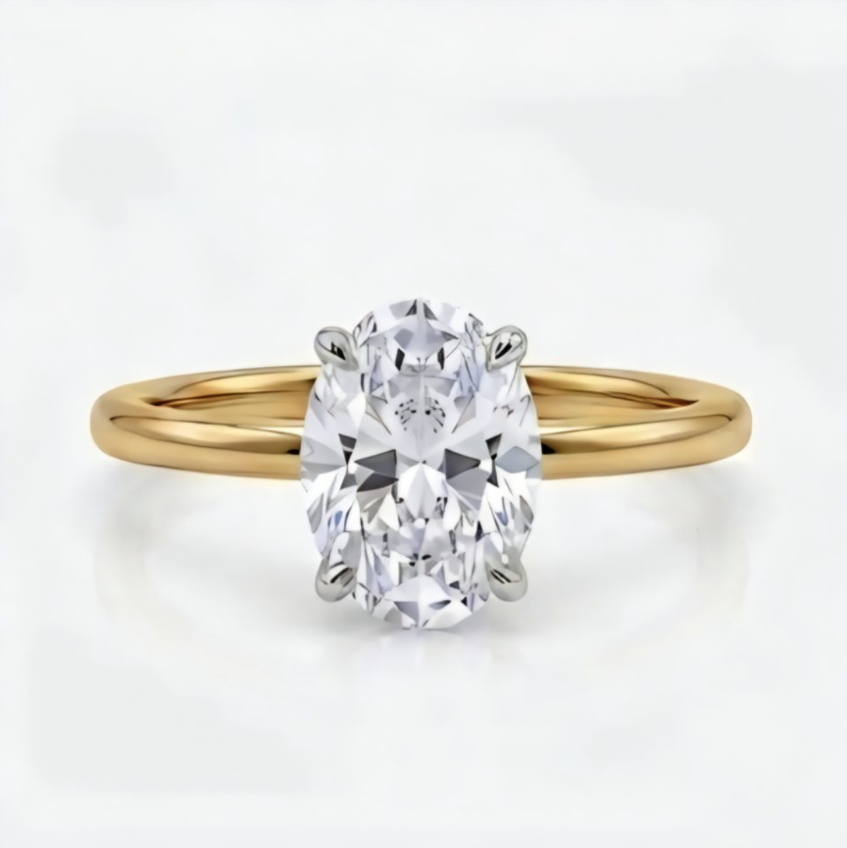 1.55ct Solitaire Diamond, 18K Solid Yellow Gold wedding ring