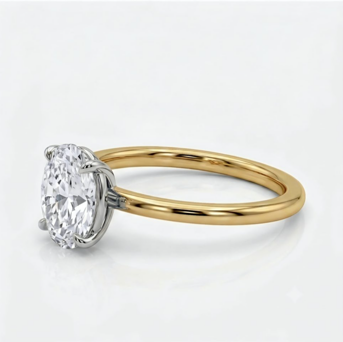 1.55ct Solitaire Diamond, 18K Solid Yellow Gold wedding ring