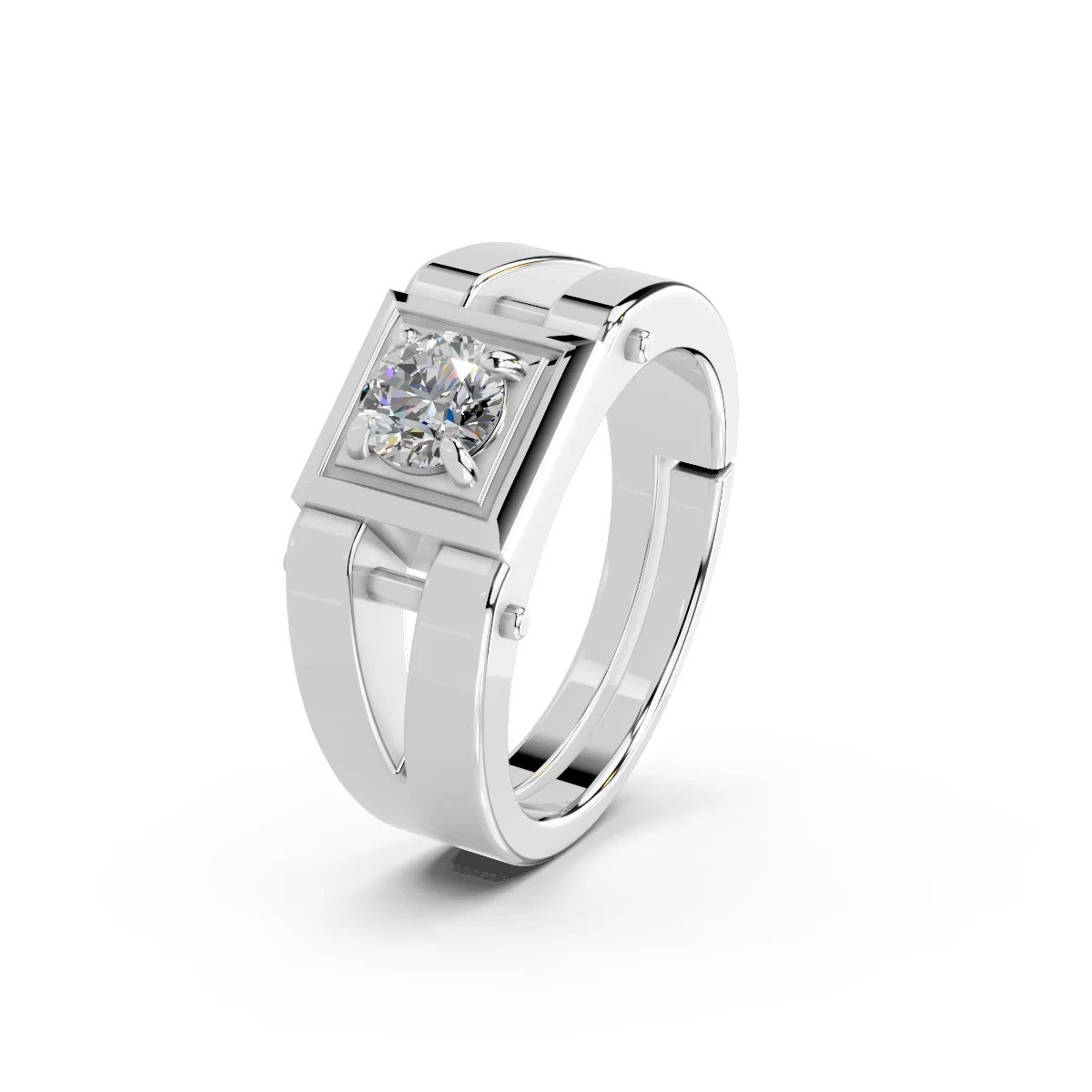 LUSO 92.5% Pure Sterling Silver Stardom Mens Ring