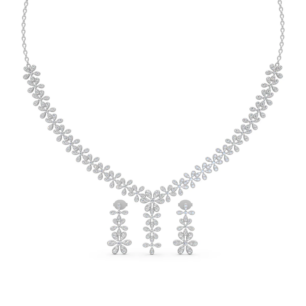 LUSO 92.5% Sterling Silver Necklace & Earring Set