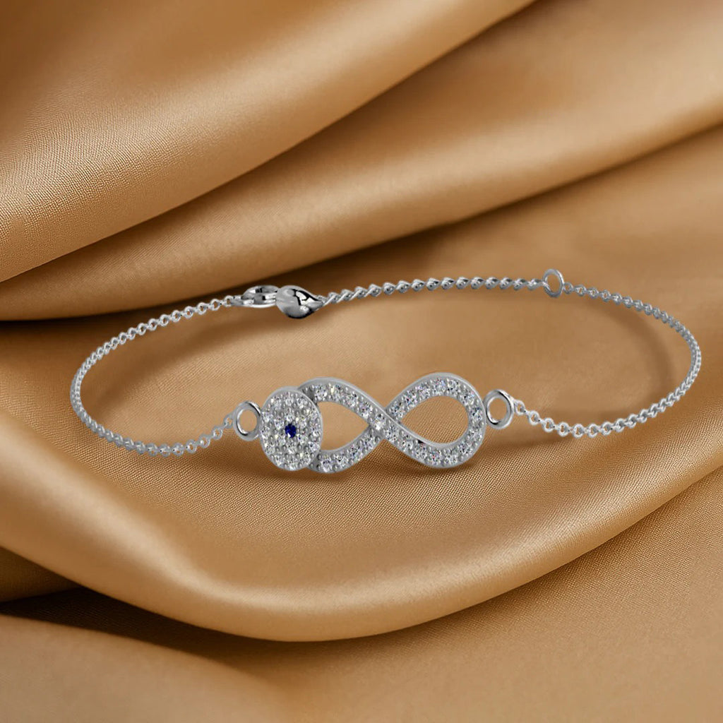 LUSO 92.5% Pure Sterling Silver Infinity Bracelet