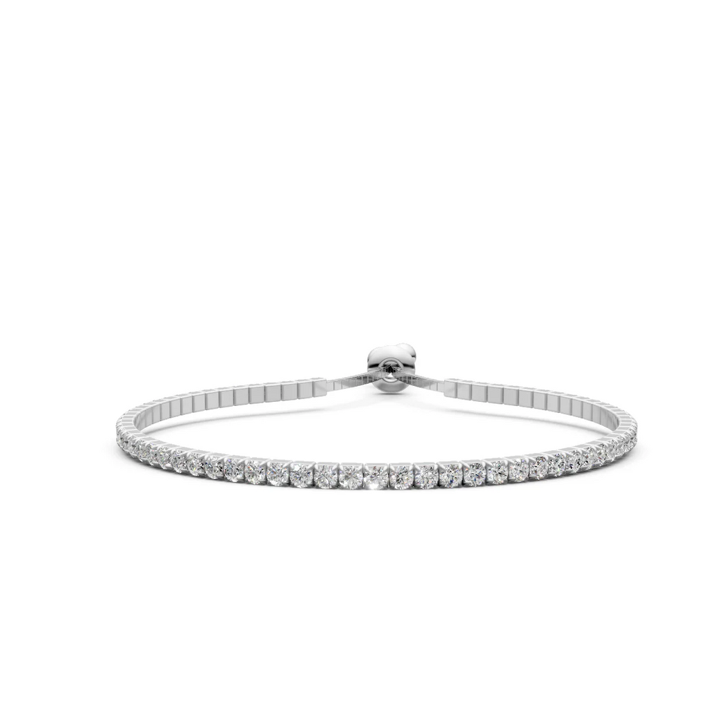 LUSO 92.5% Pure Sterling Silver Tennis bracelet with Cubic Zirconia