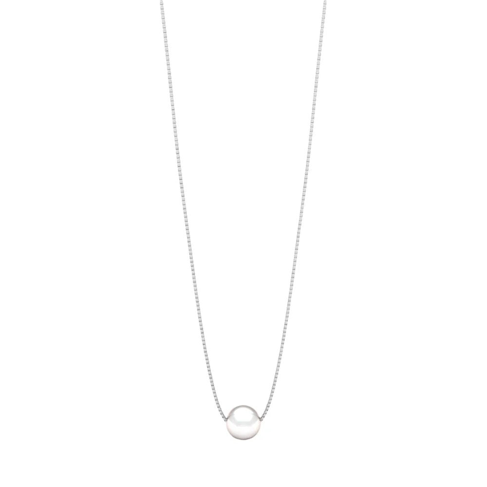 LUSO 92.5% Pure Sterling Silver Pearl Pendant Necklace