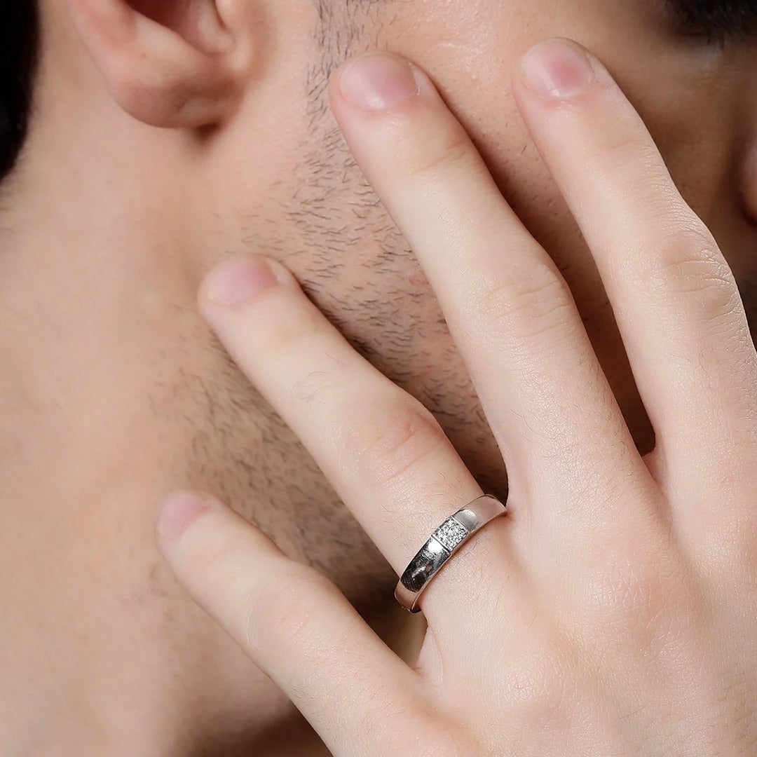 LUSO 92.5% Pure Sterling Silver Classy Status Special Rings for Men