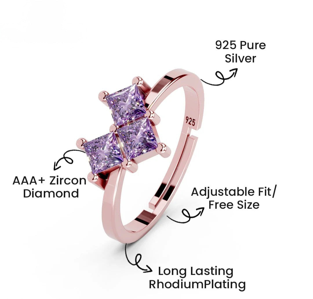 LUSO 92.5% Pure Sterling Silver 24K Gold Plated Elegant Pearl Design Adjustable Ring