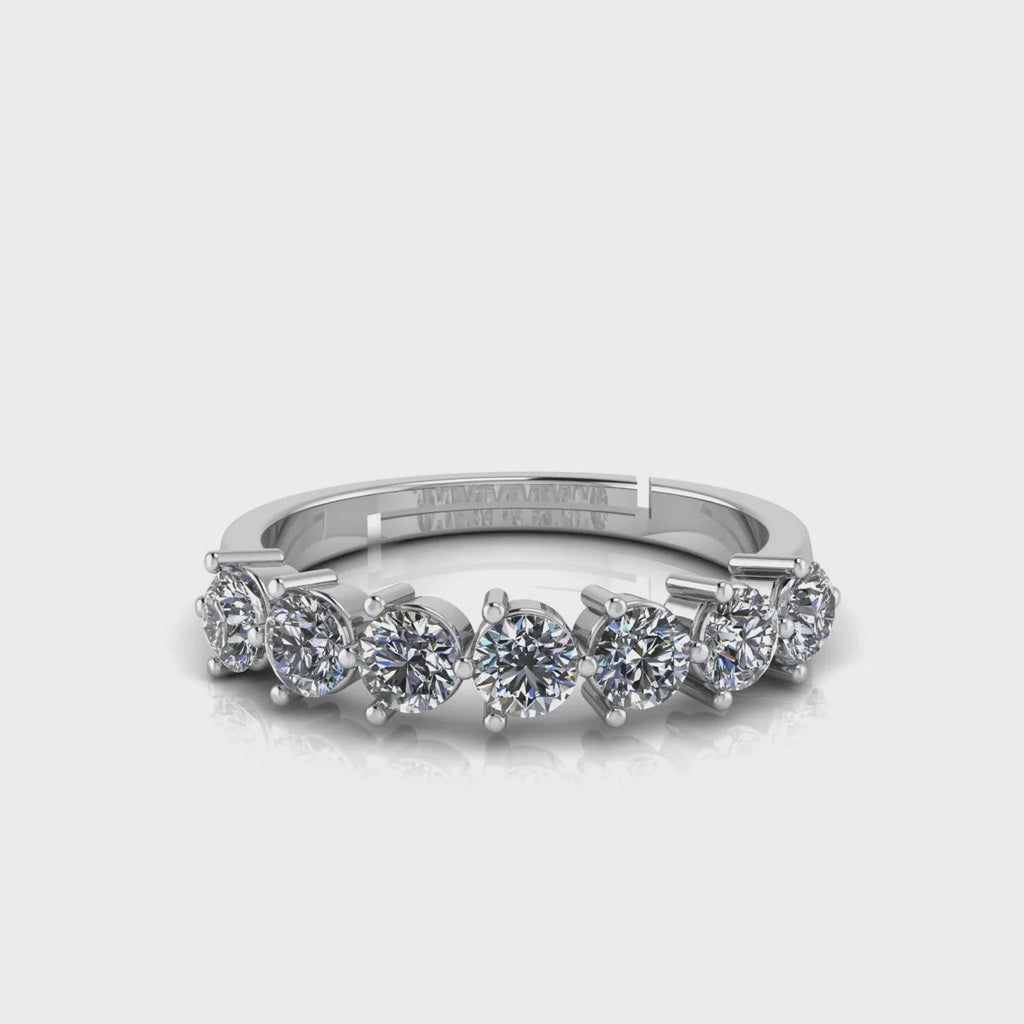 LUSO 92.5% Pure Sterling Silver Serena Silver Eternity Band