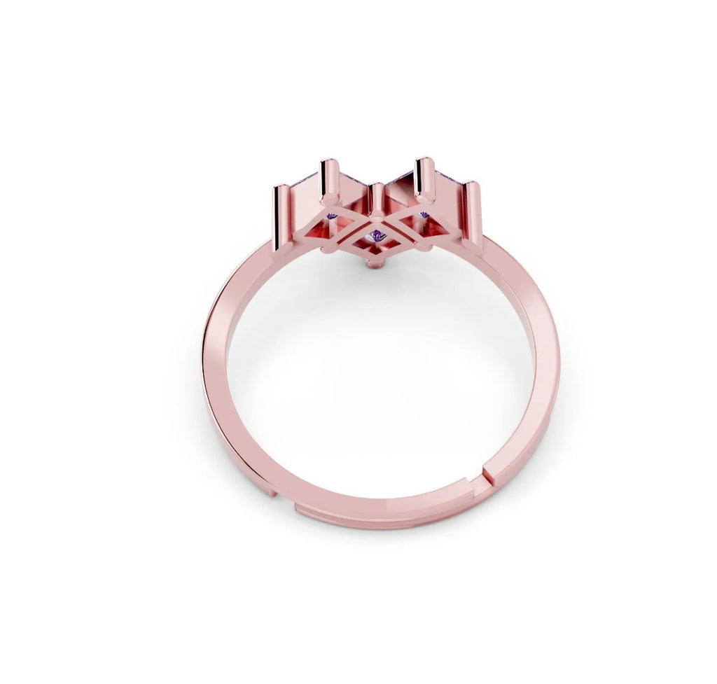 LUSO 92.5% Pure Sterling Silver 24K Gold Plated Elegant Pearl Design Adjustable Ring