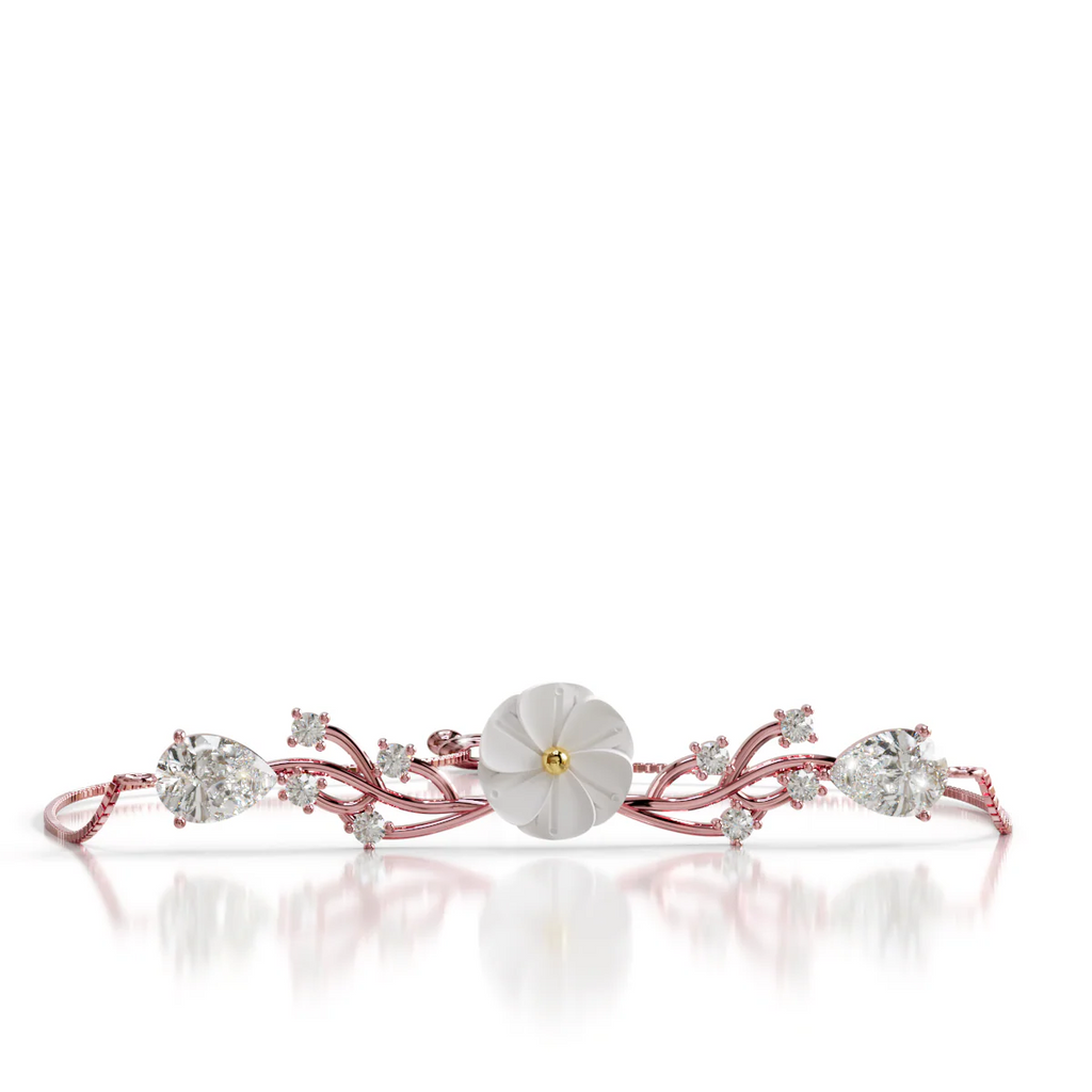 LUSO 92.5% Pure Sterling Silver & Rose Gold Plated Adjustable Bracelet