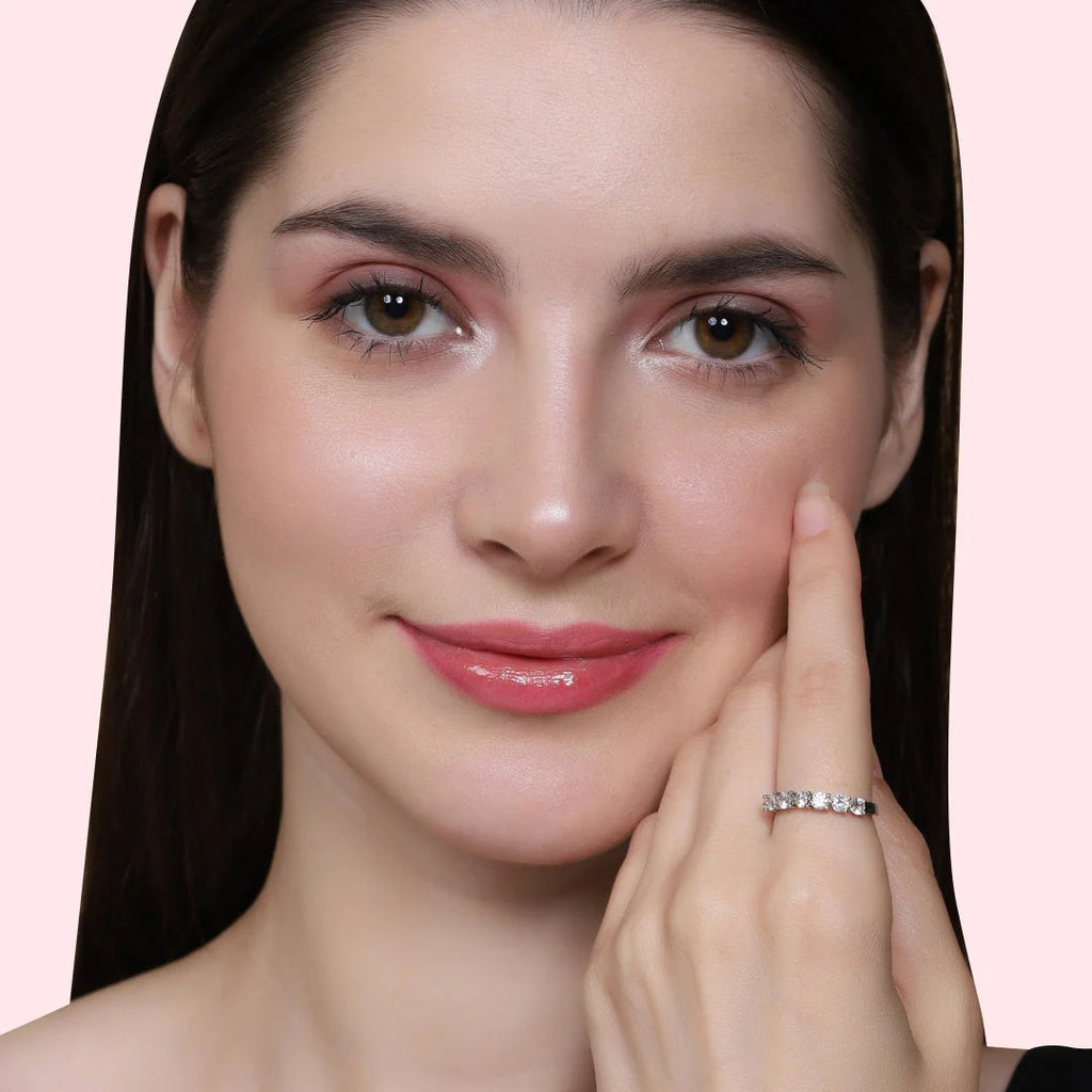 LUSO 92.5% Pure Sterling Silver Serena Silver Eternity Band