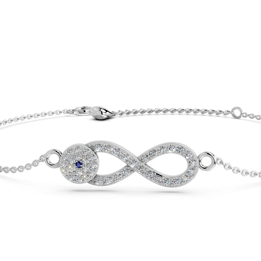 LUSO 92.5% Pure Sterling Silver Infinity Bracelet