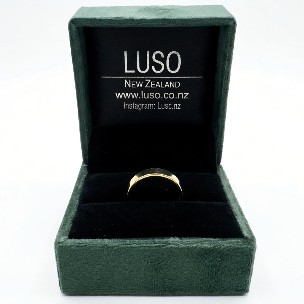 9K Solid Yellow Gold Mens Ring Band